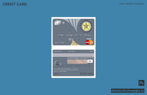 Bahamas – Beispielvorschau der Zentralbank-Mastercard